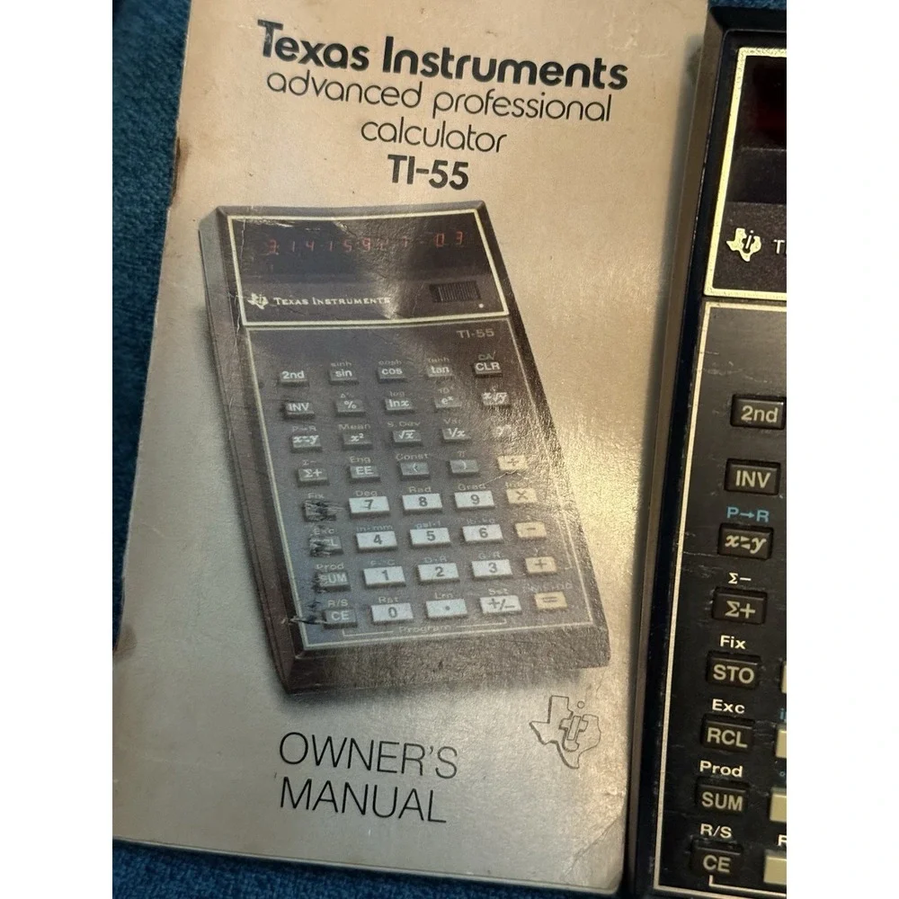 Texas Instruments TI Programmable 55 Calculator Vintage UNTESTED No Charger.